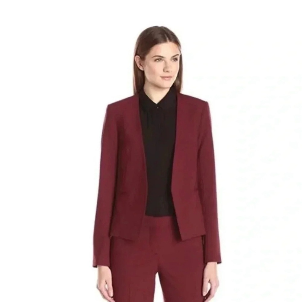 Theory Dark Cherrywood / Wine Tailored Blazer